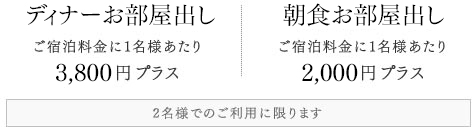 お部屋食料金